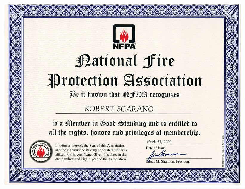 Nation Fire Protection Association 40